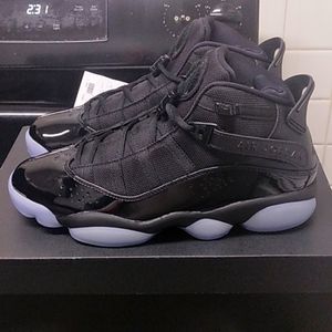 Air Jordan 6 rings (black ice) size 9.5